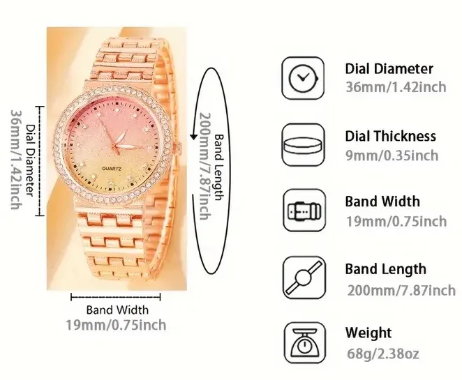 Women's  Rhinestone Watch image indicator(5)