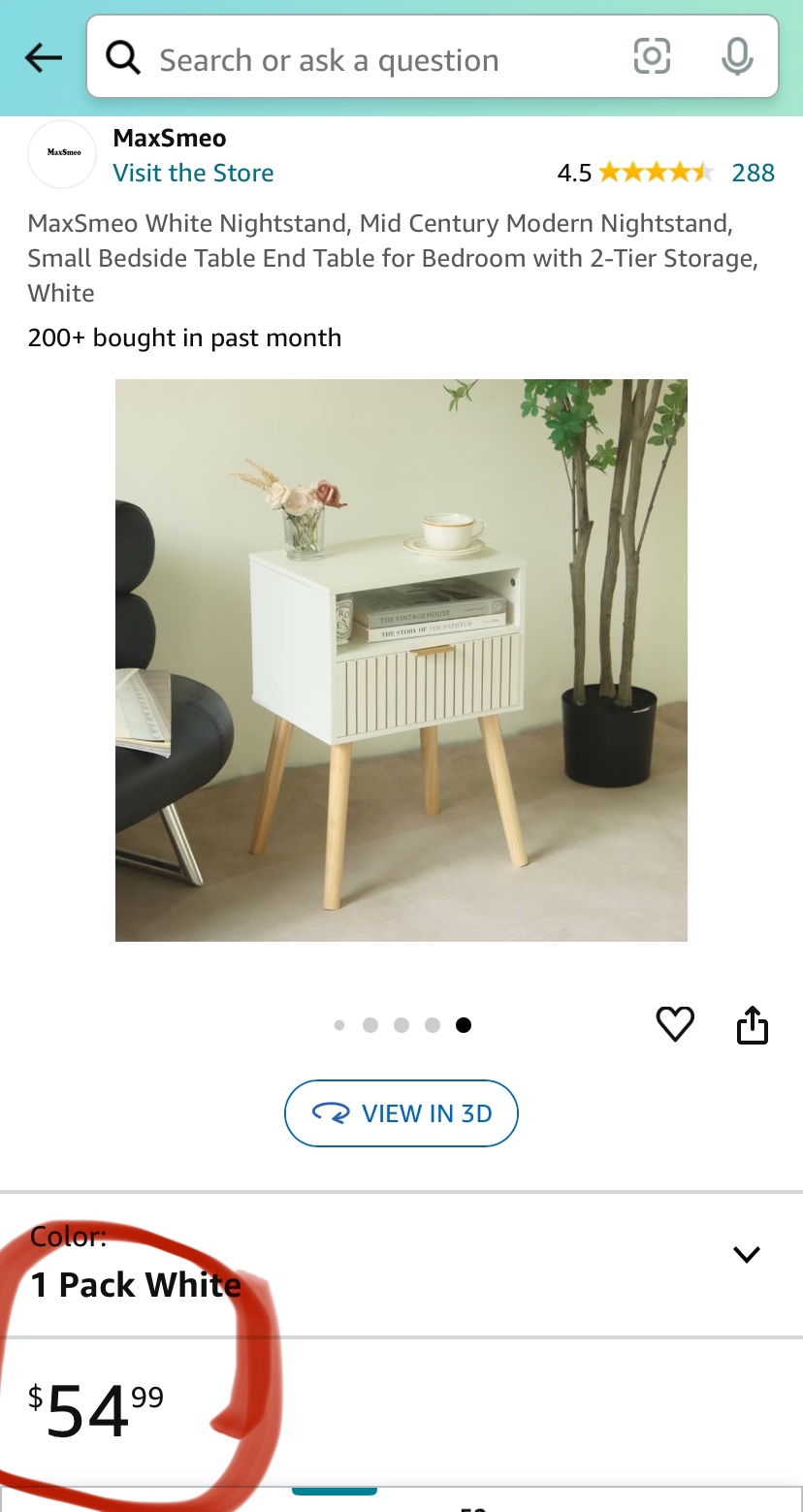 Nightstand with Drawer and Shelf - New (assembly required) - photo 5