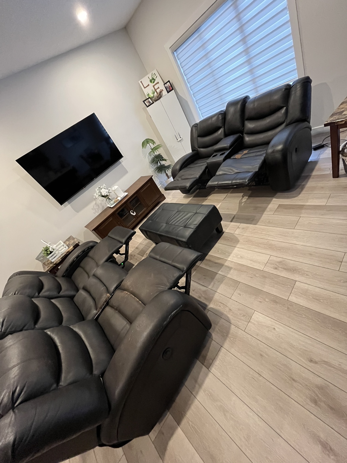 Black Recliner Couch Set - photo 2