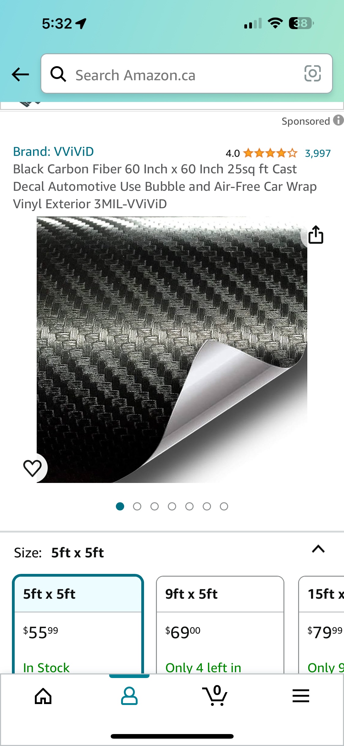 VVIVID Carbon Fibre Vinyl Wrap - photo 2