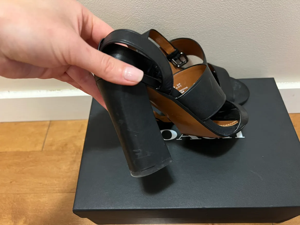 Coach Black Leather Heels image indicator(4)