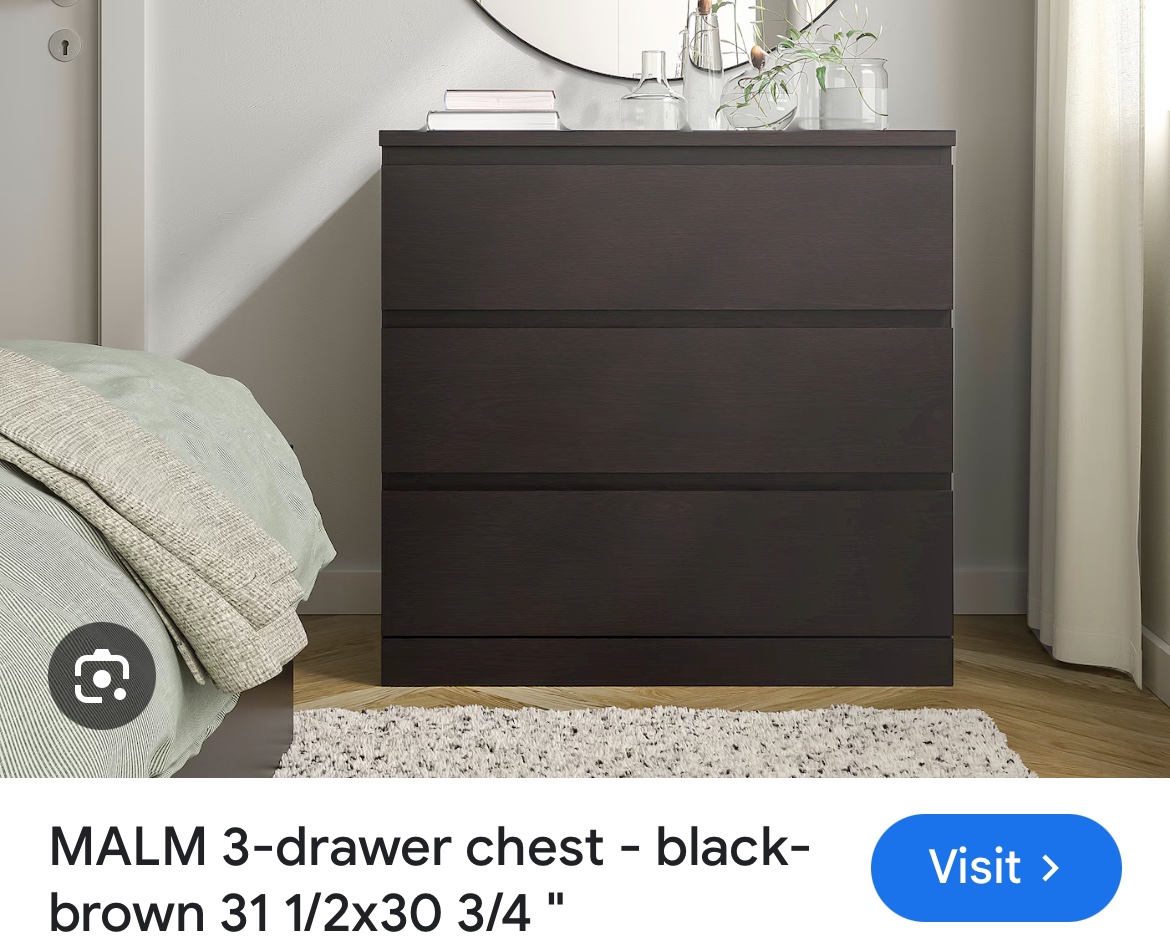 IKEA MALM 3-Drawer Chest