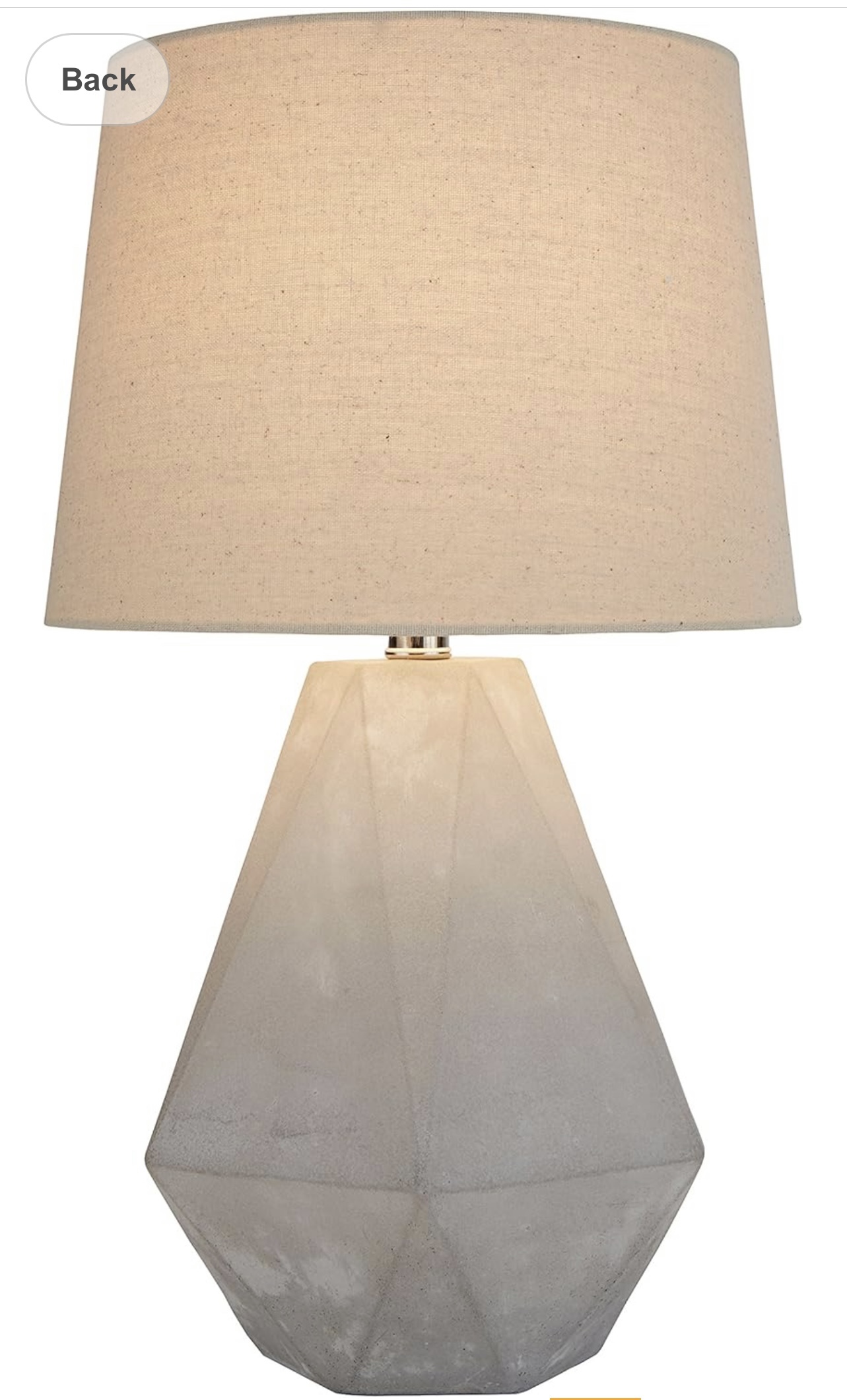 NEW - Polished Concrete Geometric Table Lamp