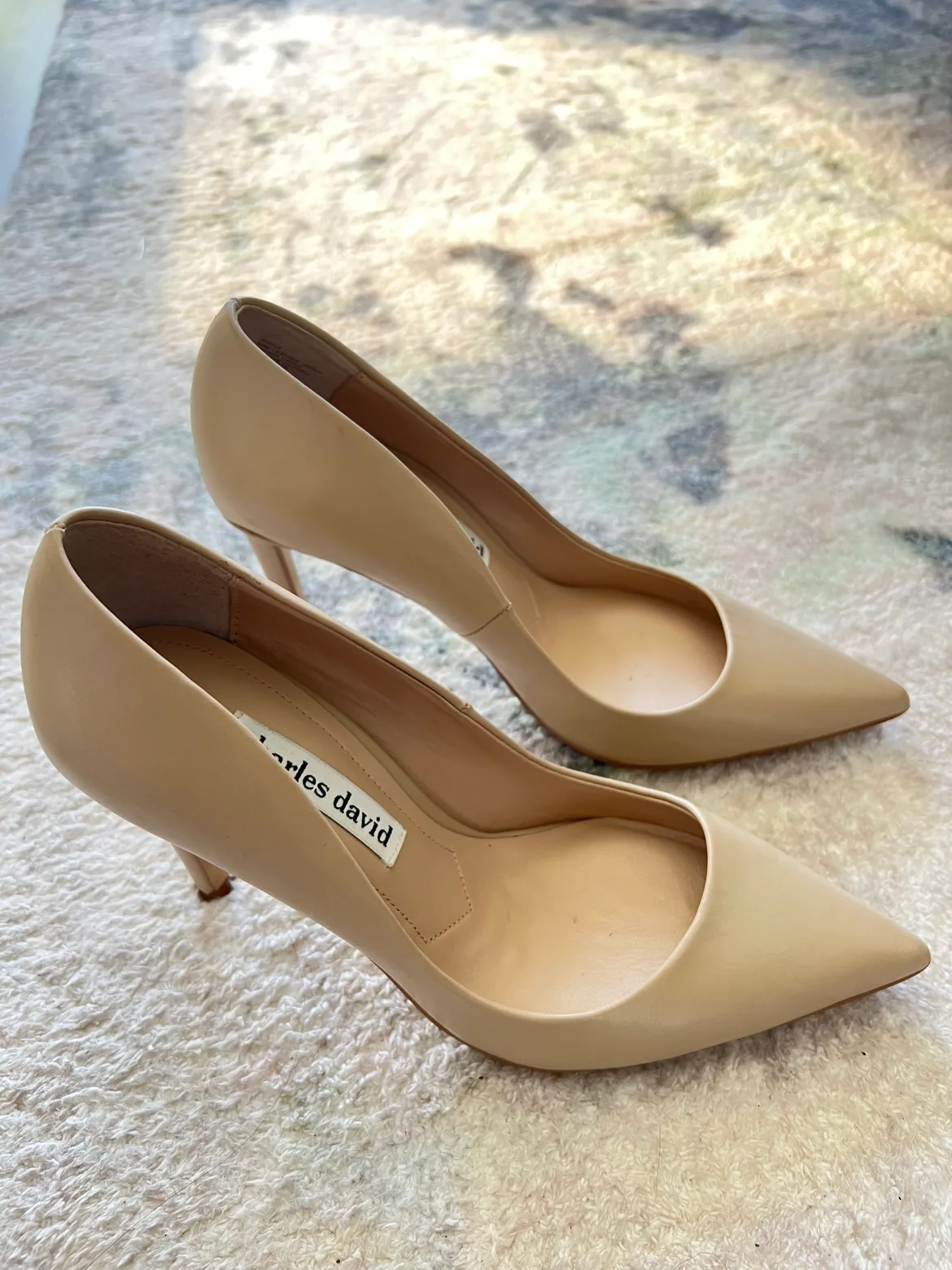 Charles David Beige Heels - Size 7 or 37 thumbnail
