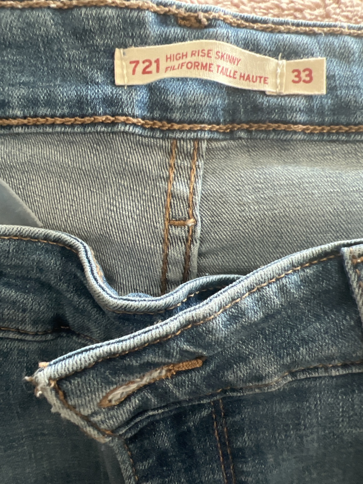 Levi's 721 High Rise Skinny Jeans Size 33