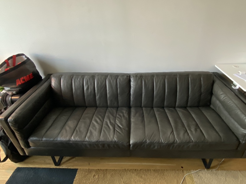 Black Leather Sofa