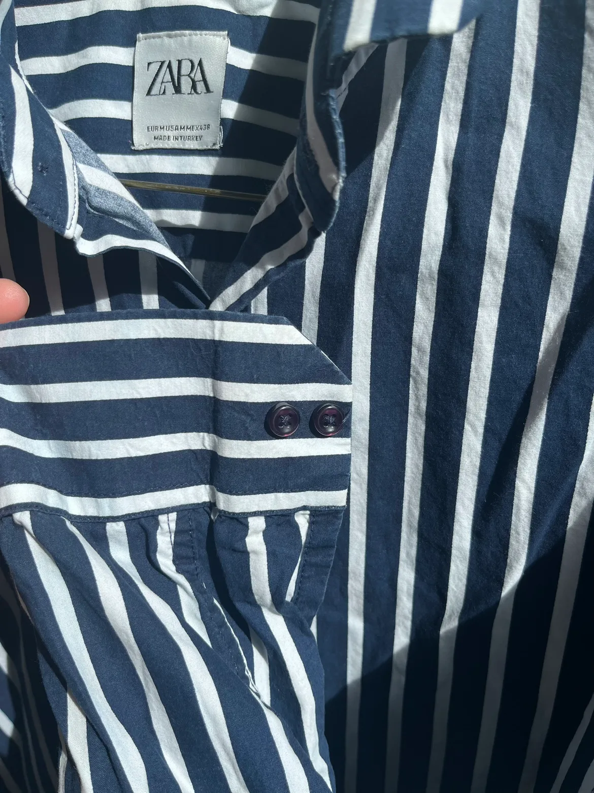 Zara Blue and White Formal Shirt image indicator(3)