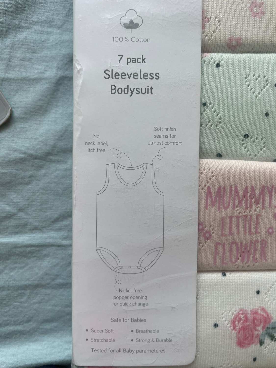 Baby Sleeveless Bodysuit 7 Pack 12-18 m Brand New - photo 2