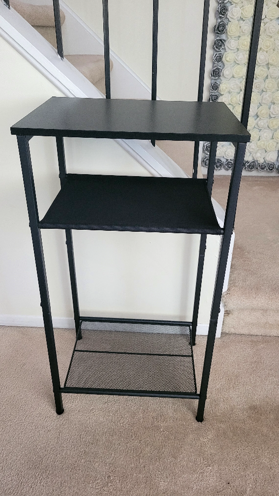 Black Metal Stand with Shelf