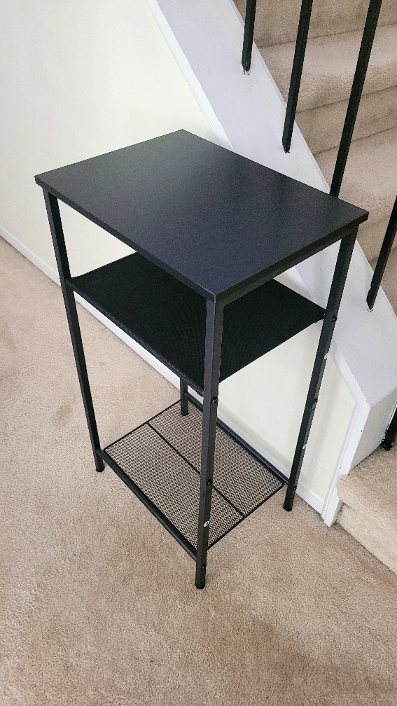 Black Metal Stand with Shelf - photo 2
