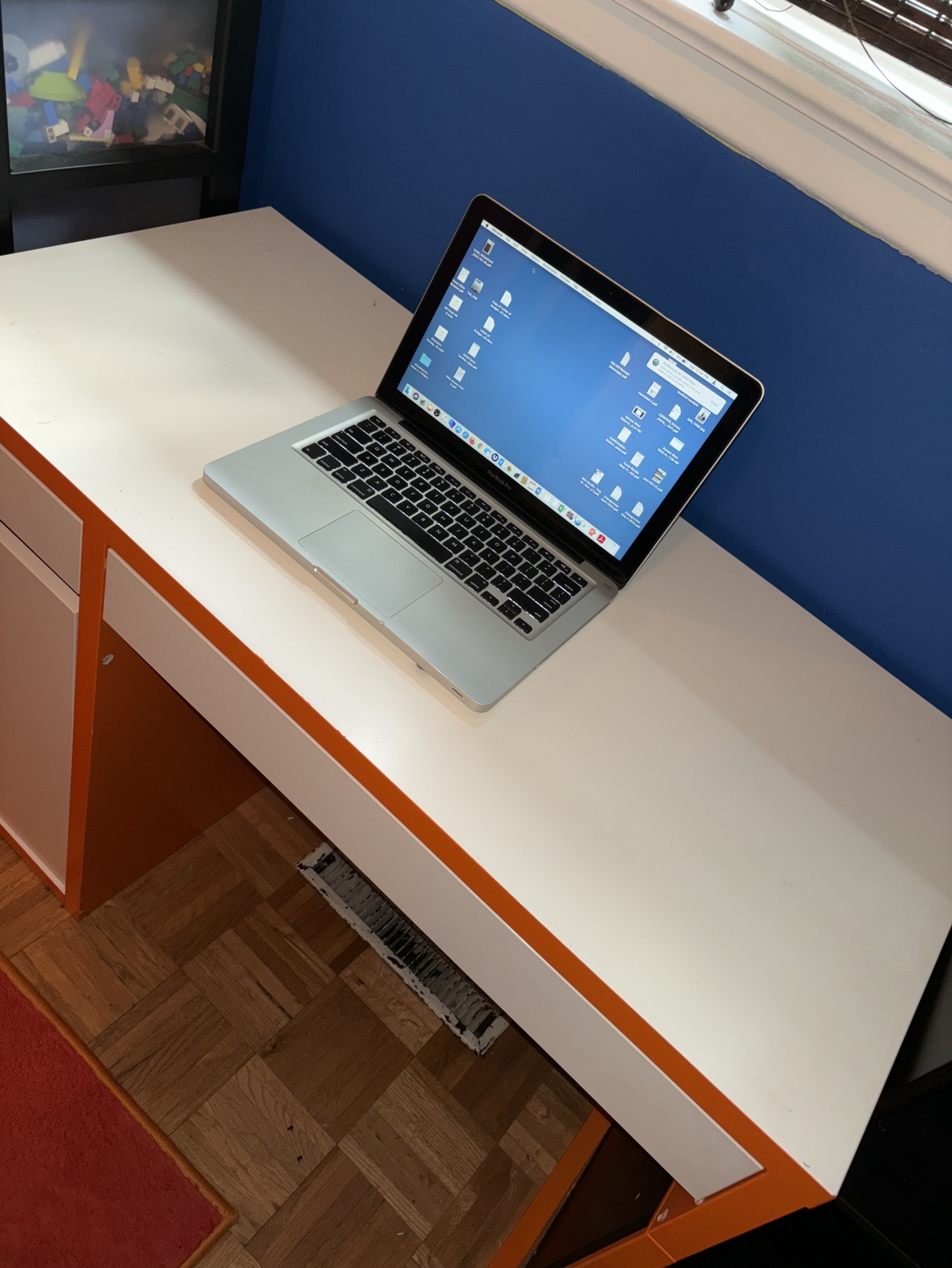 Orange and White Desk