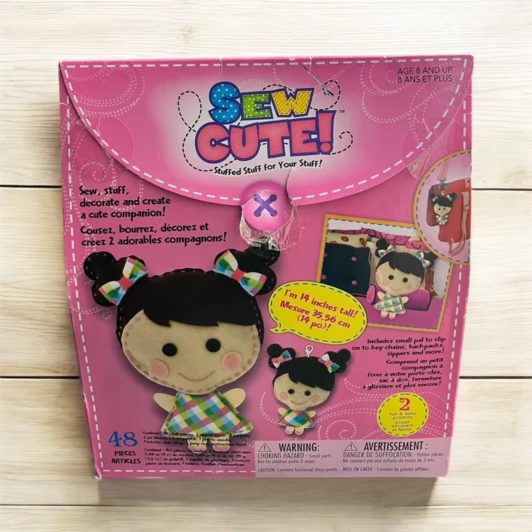 NEW Sew Cute Craft Box Kit Brown Hair Doll & Matching Small Doll image indicator(2)