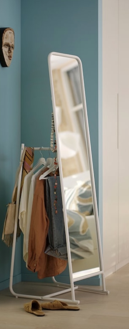 Full-length mirror with stand and hanging rack - photo 3