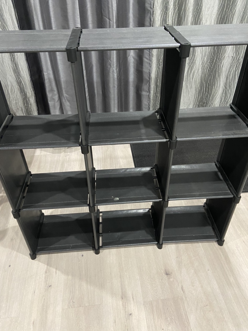 Black 6-Tier Shelf Unit