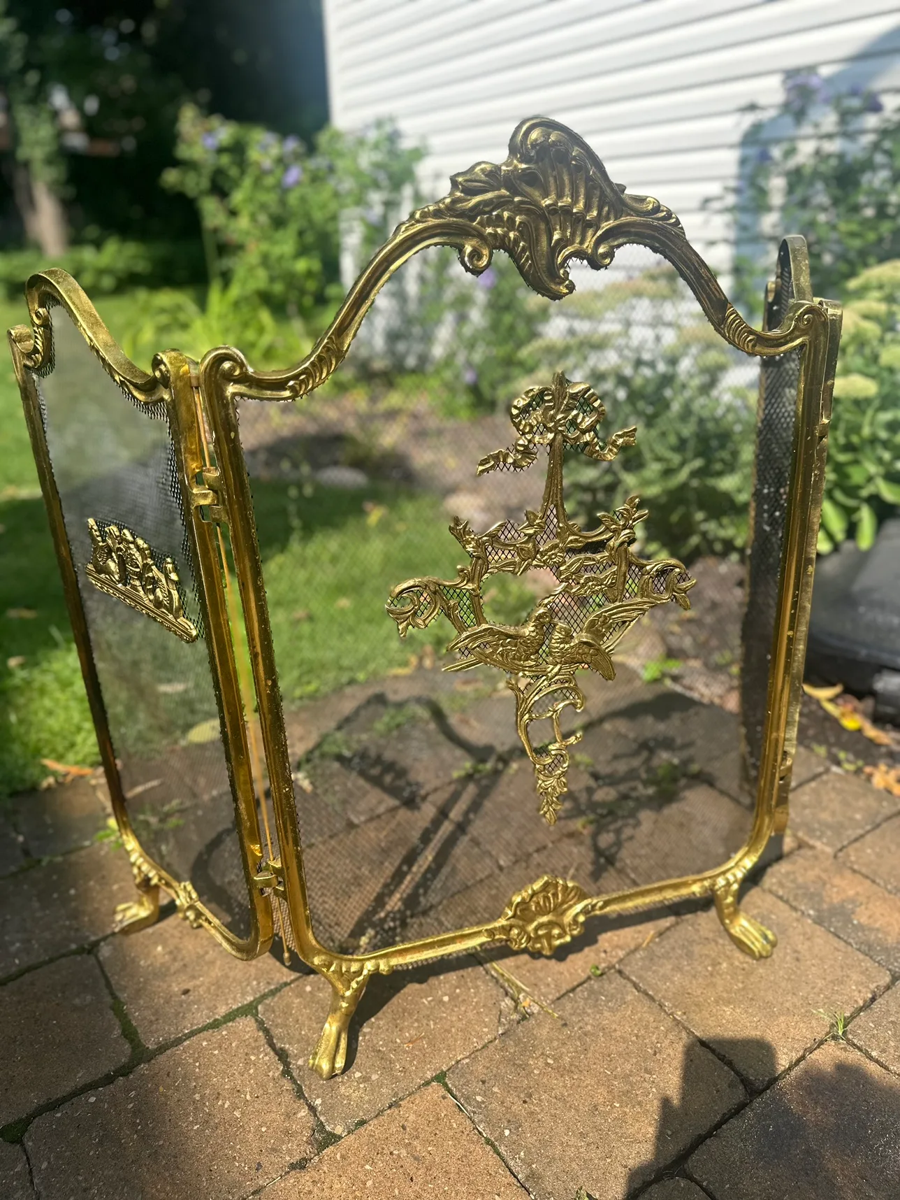 Ornate Gold Fireplace Screen thumbnail