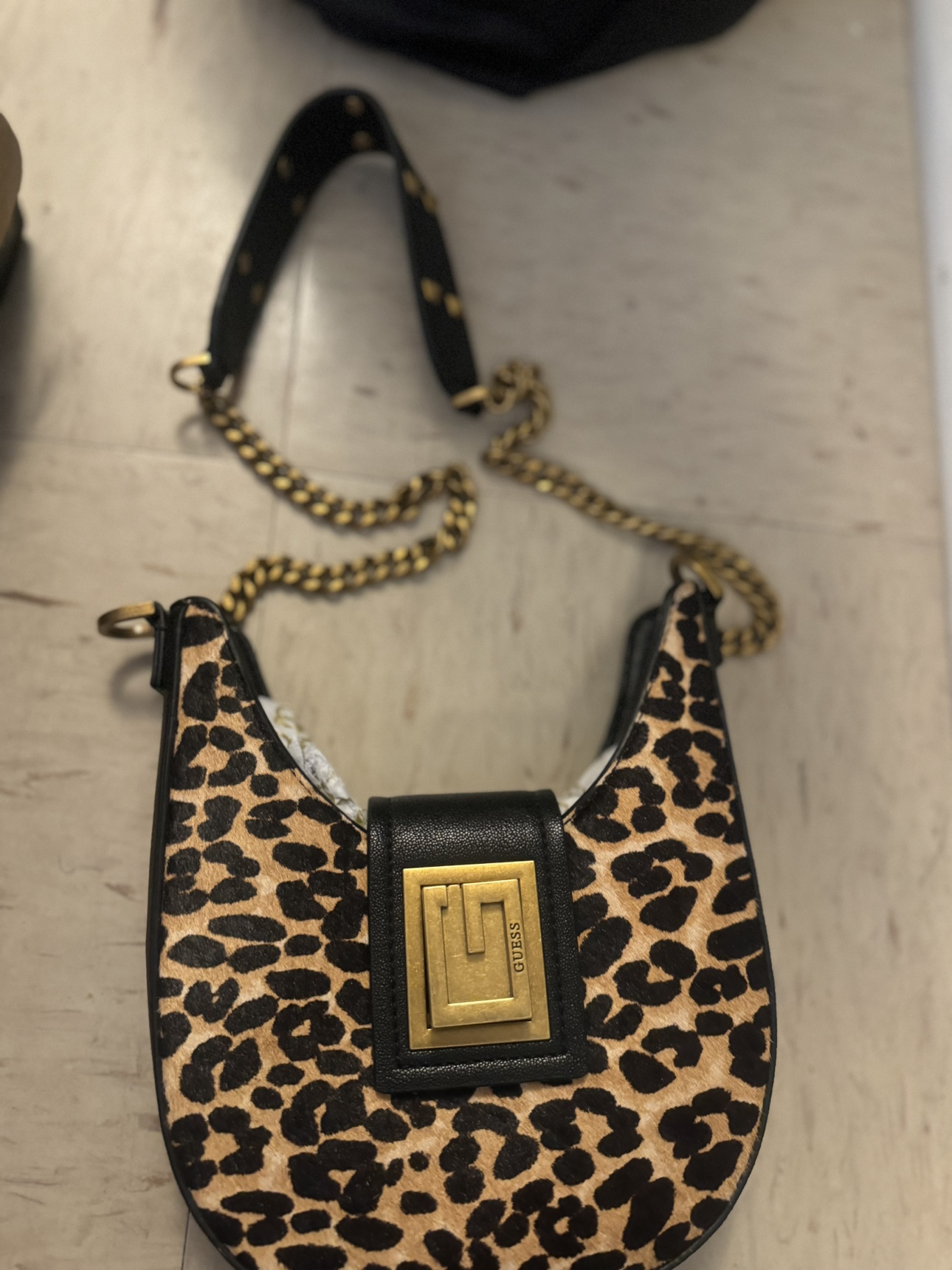 Guess Leopard Print Bag- brand new