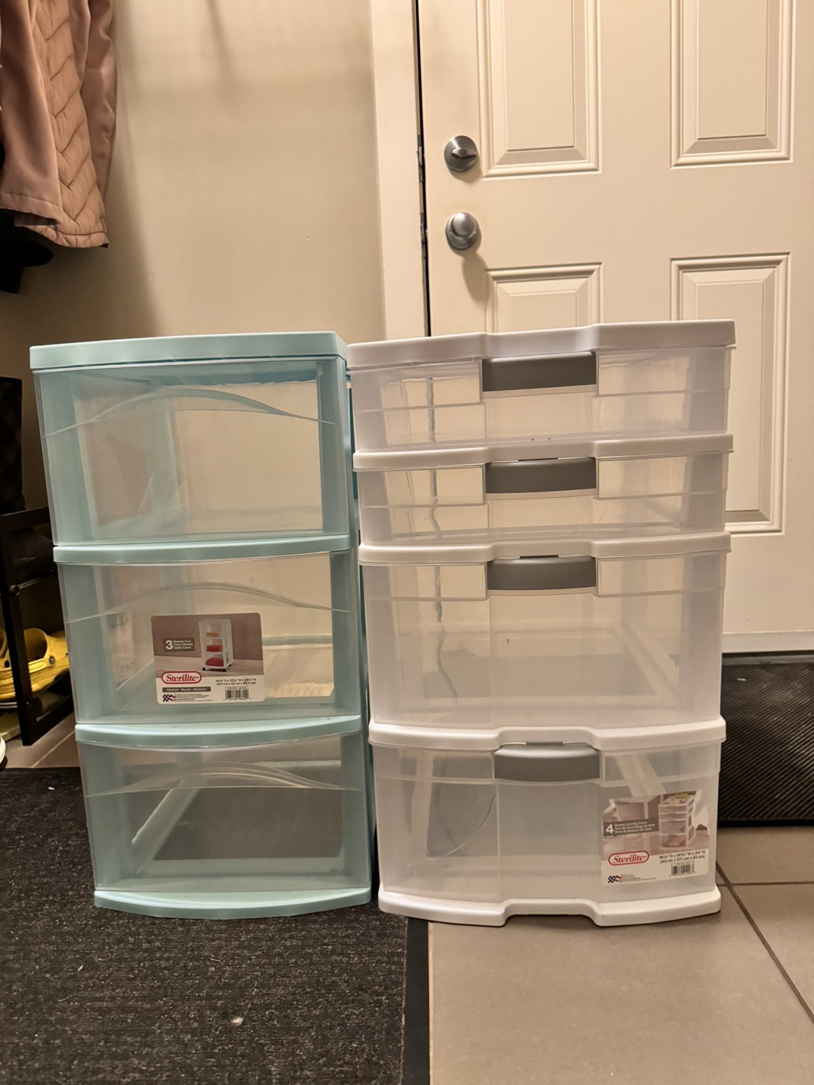 Sterilite 3 Drawer and 4 Drawer Storage Units
