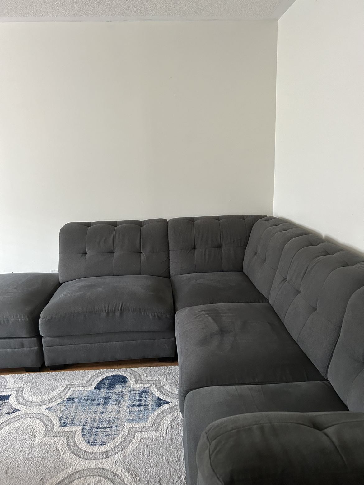 Grey L Sectional Sofa