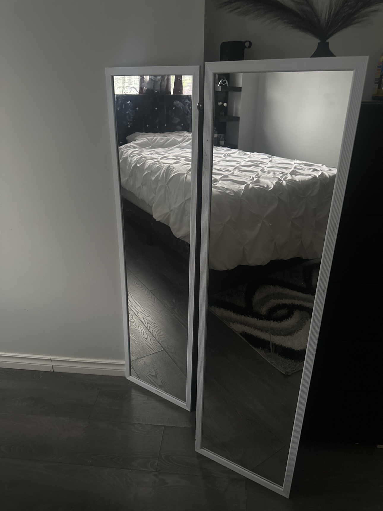1 or both White Floor Mirror