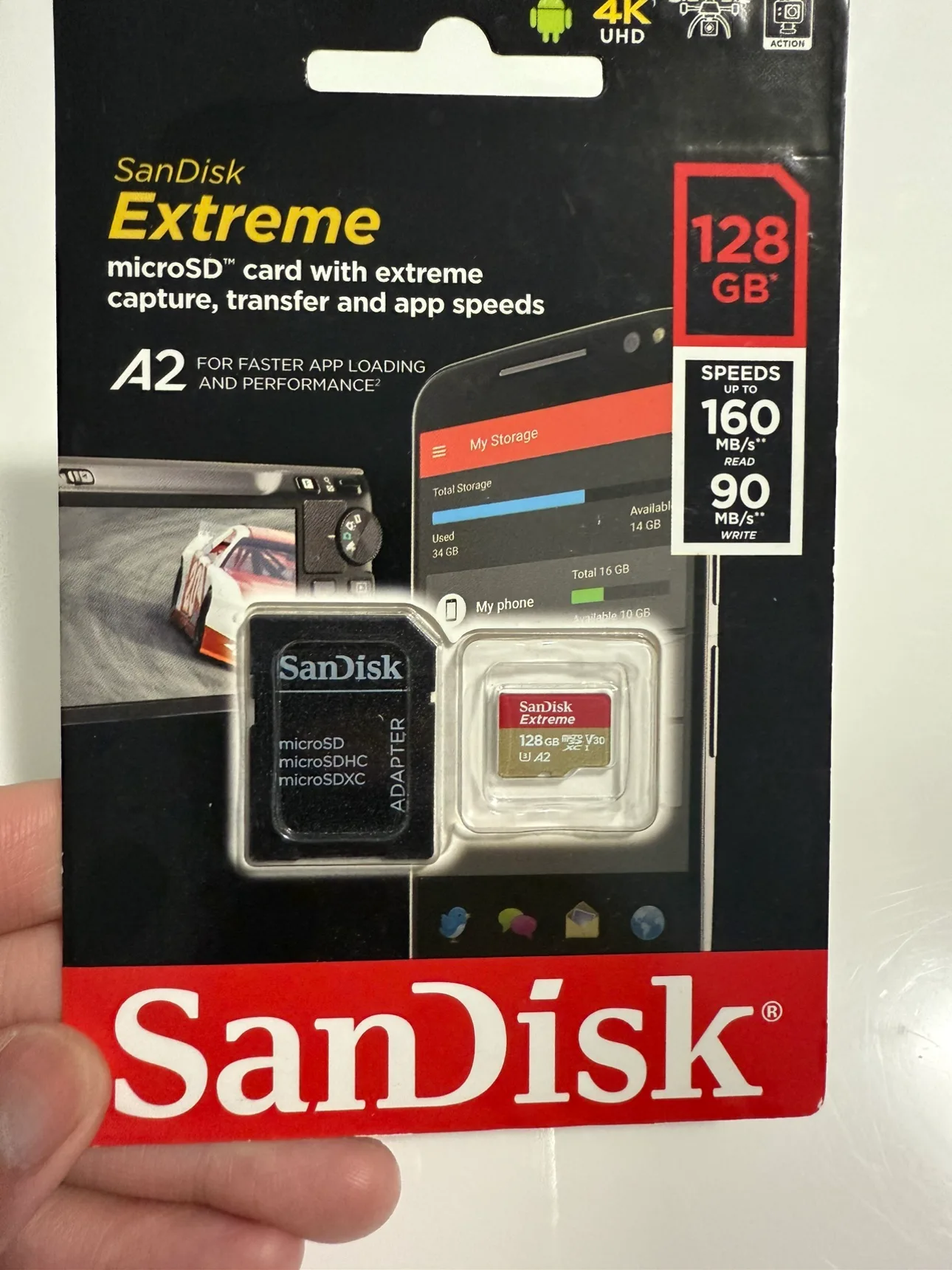 SanDisk Extreme 128GB microSDXC Memory Card thumbnail