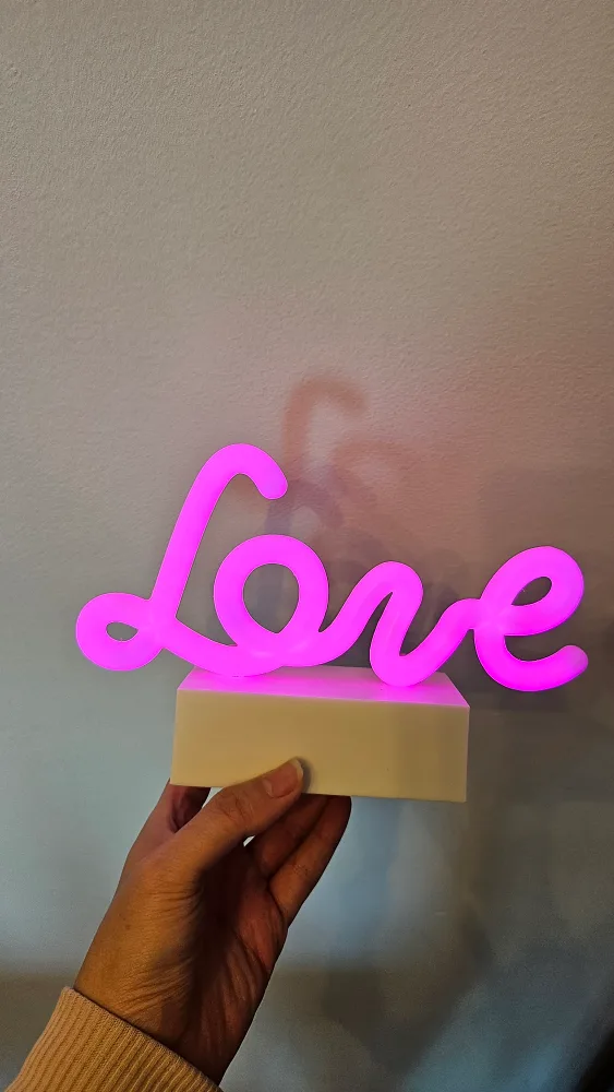 Pink Neon "Love" Sign thumbnail