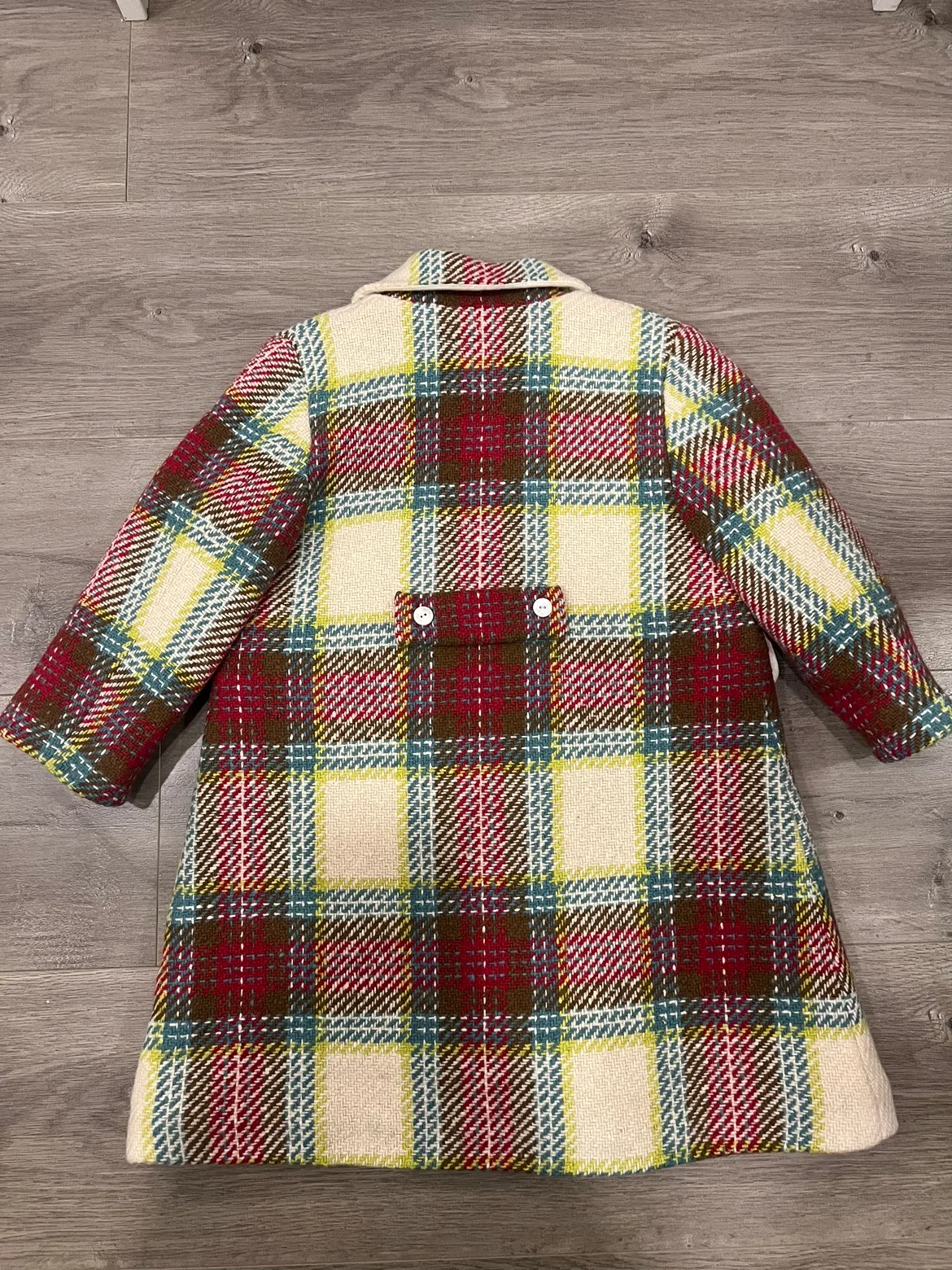 Burberry Kids Plaid Coat Size 3 Years image indicator(5)