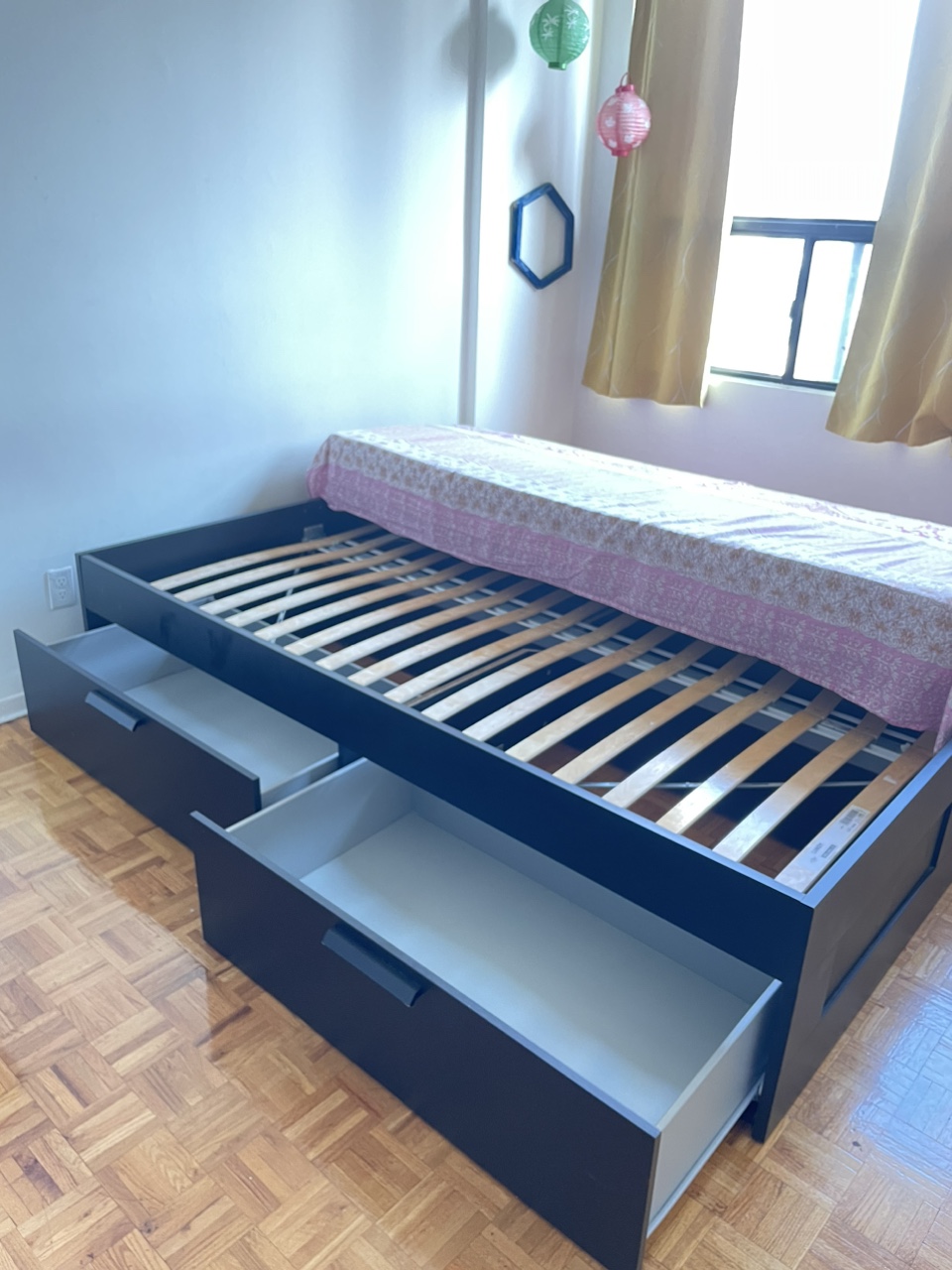 IKEA BRIMNES (Queen size) Bed frame with 4 drawers with mattress - photo 2
