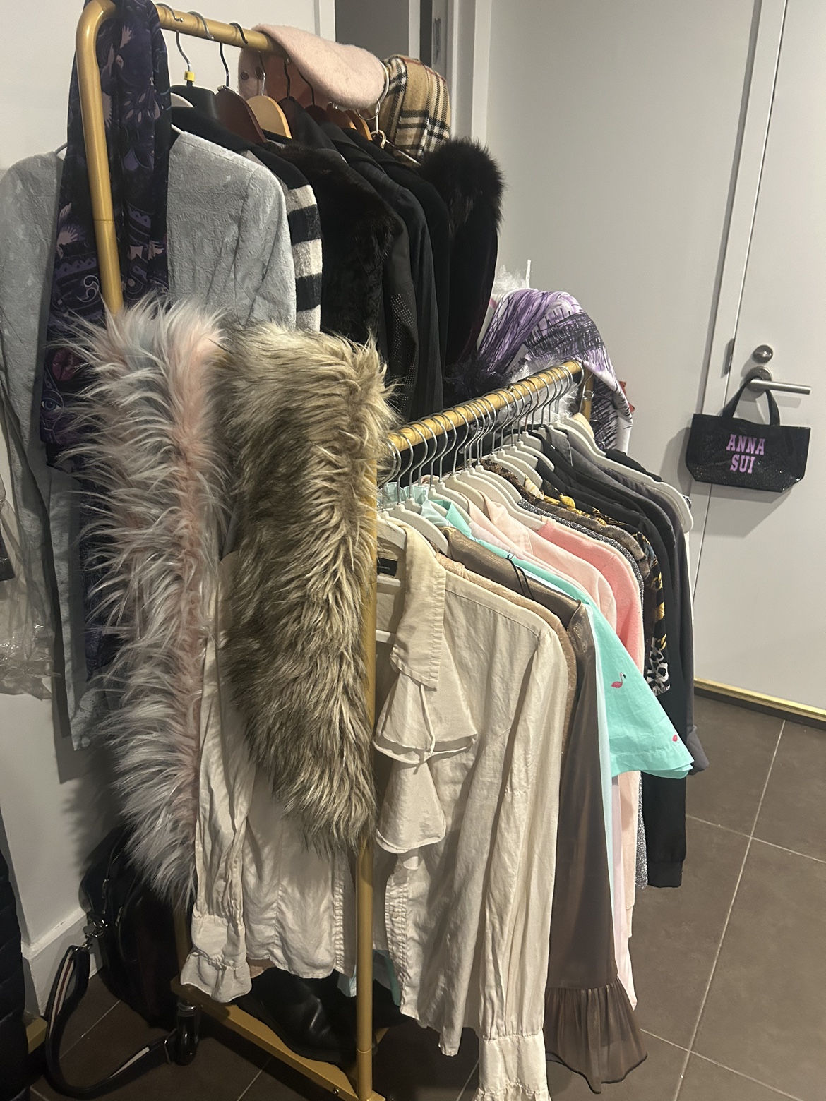 Gold Clothing Rack