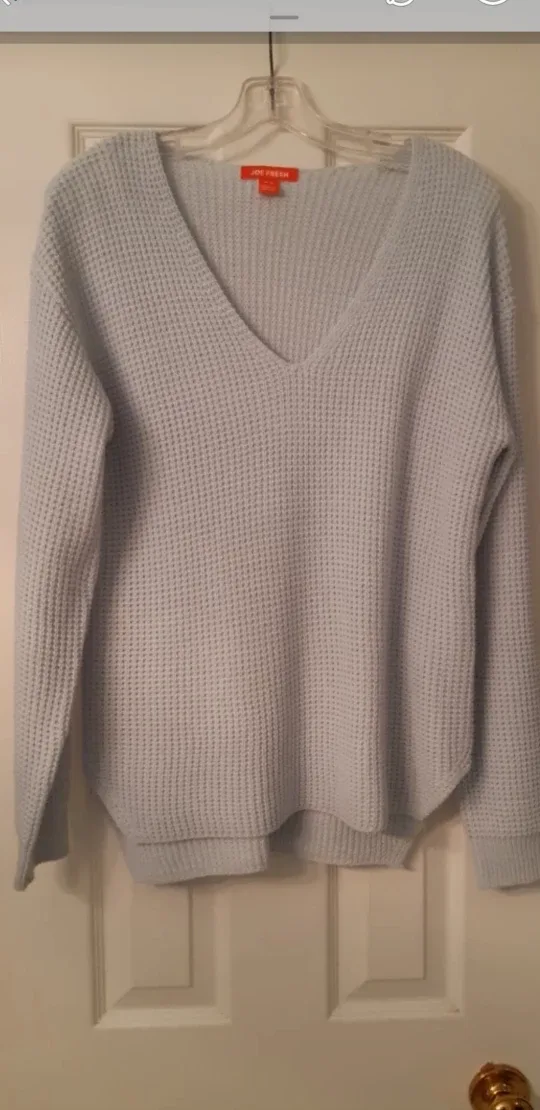 Waffle Knit V-Neck Sweater thumbnail