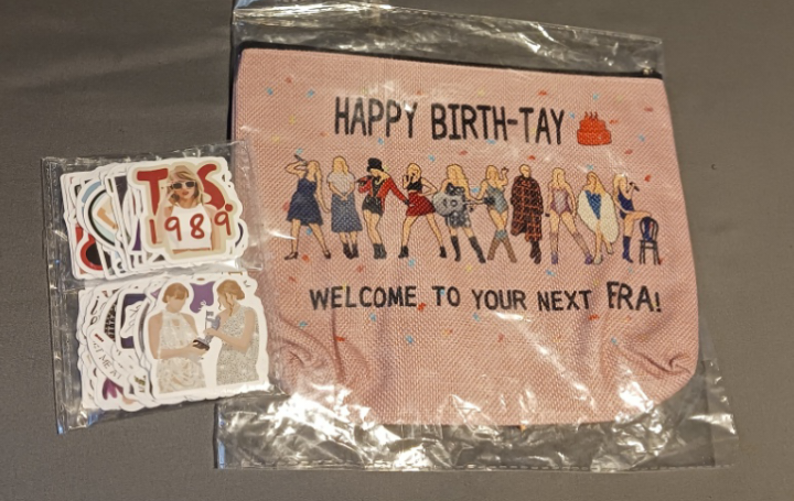Taylor Swift Makeup Bag and 100 pc. Stickers