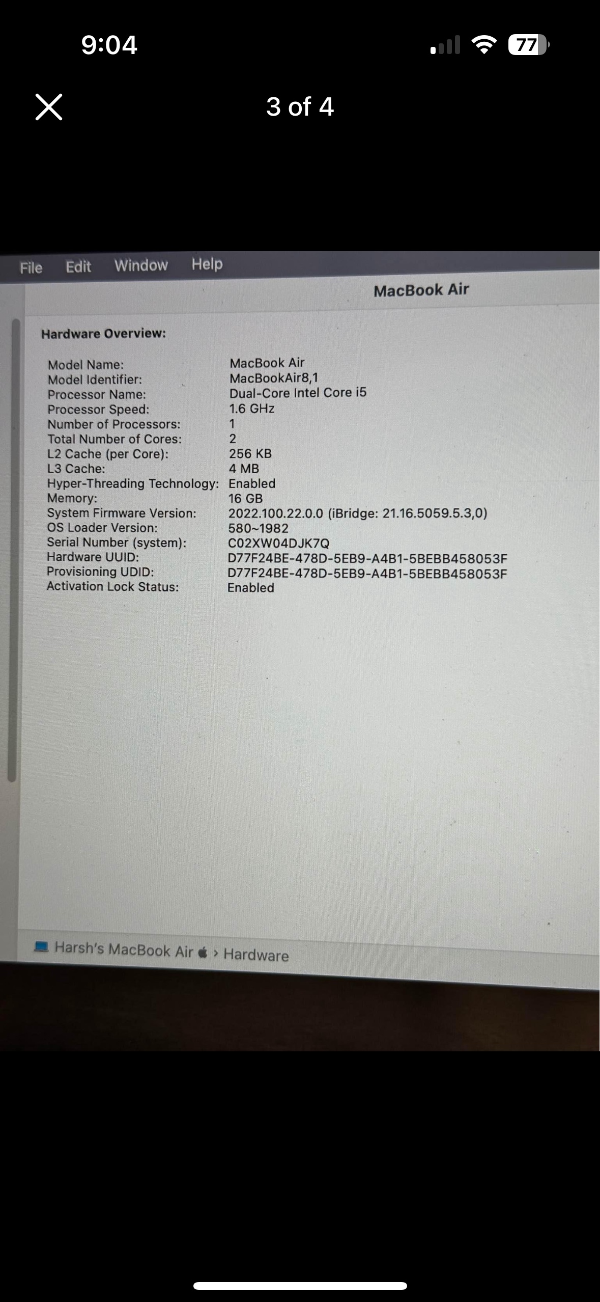 MacBook Air 13 inch 2018 16gb 256gb - photo 3