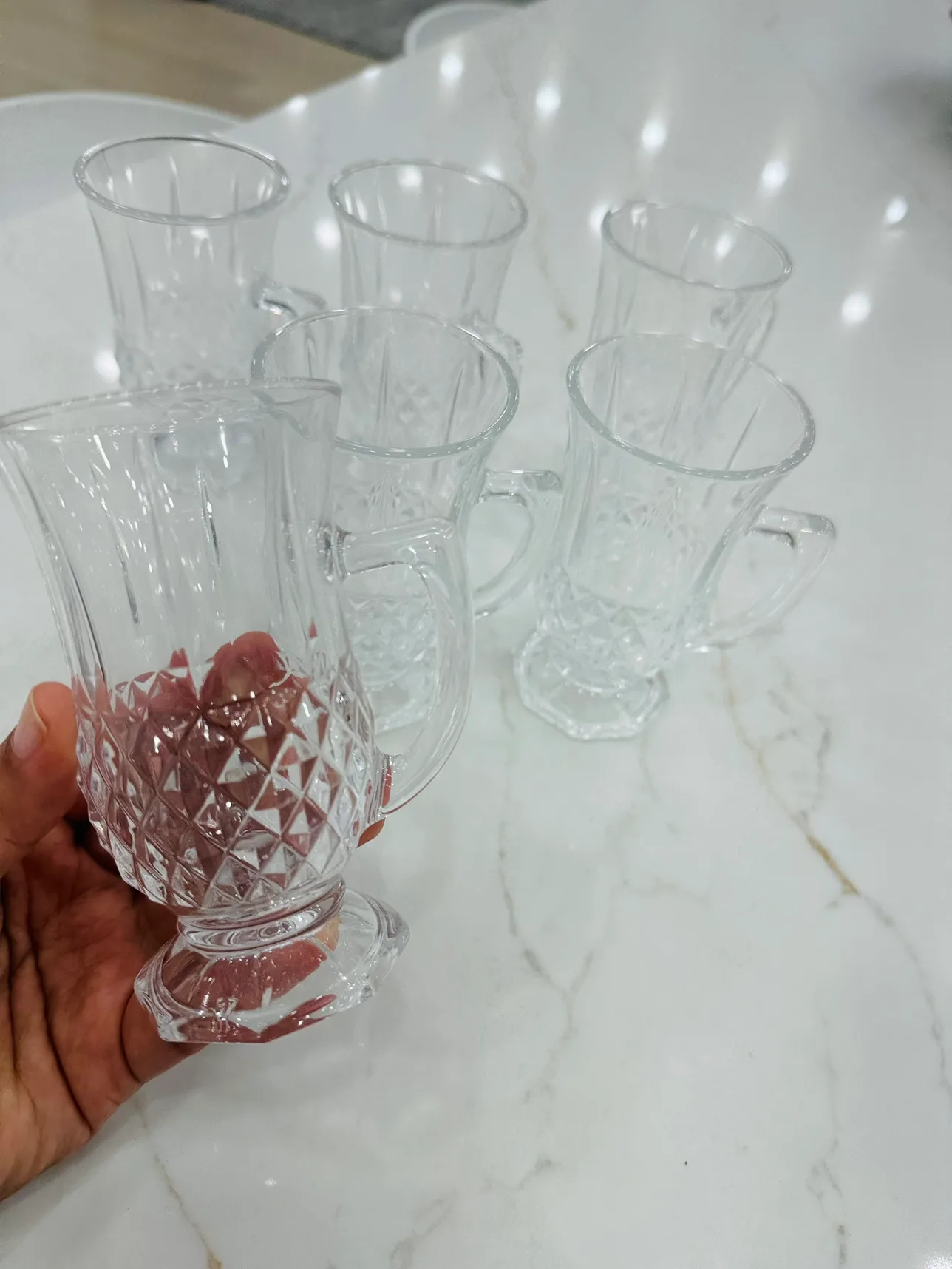 Set of 6 Turkish Glass Cups thumbnail