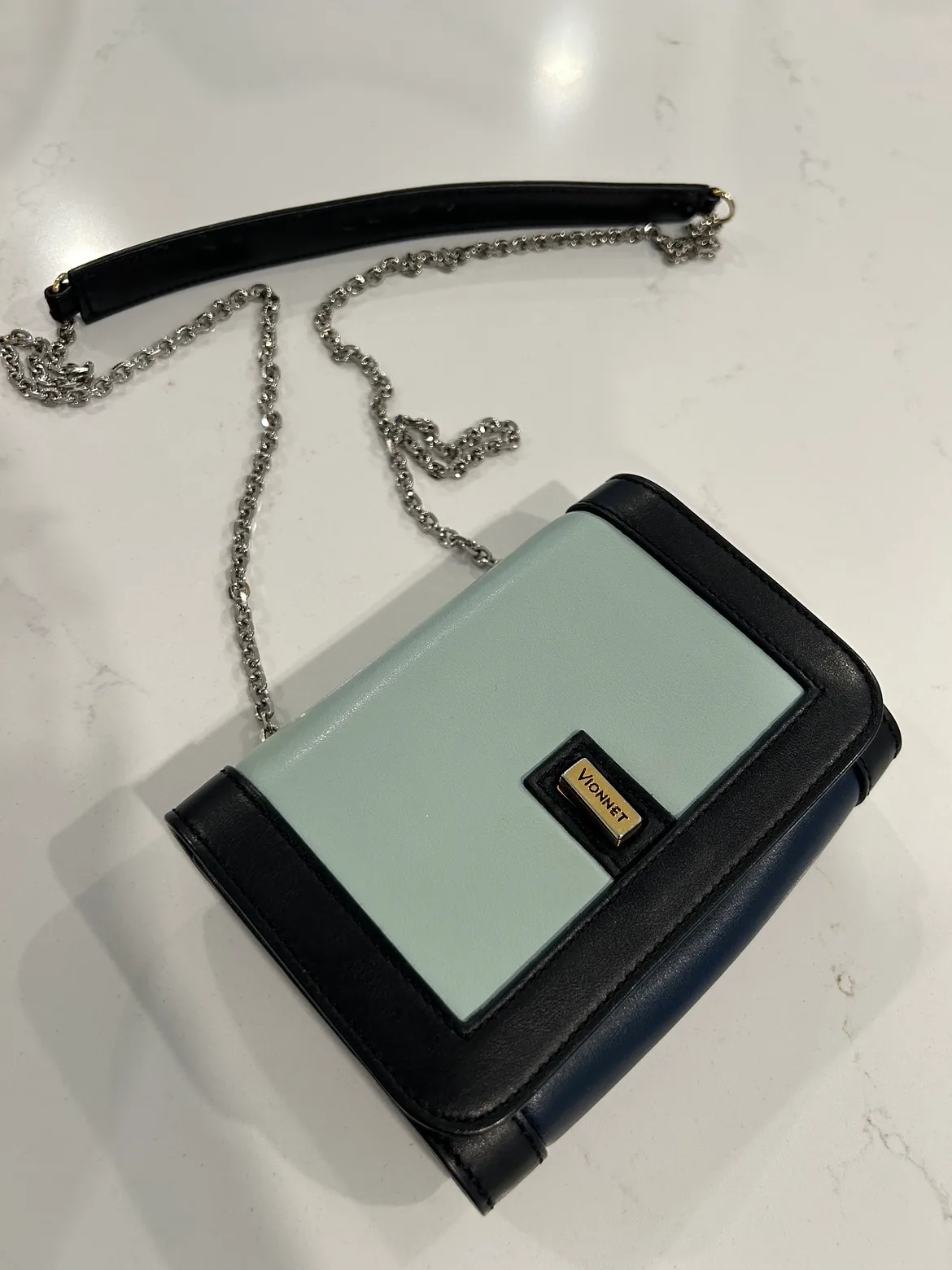 Vionnet Blue and Green Chain Bag thumbnail