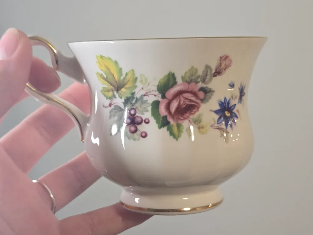 fine bone china teacup and saucer thumbnail