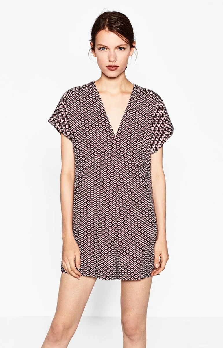 Zara Geometric Print Romper image indicator(2)