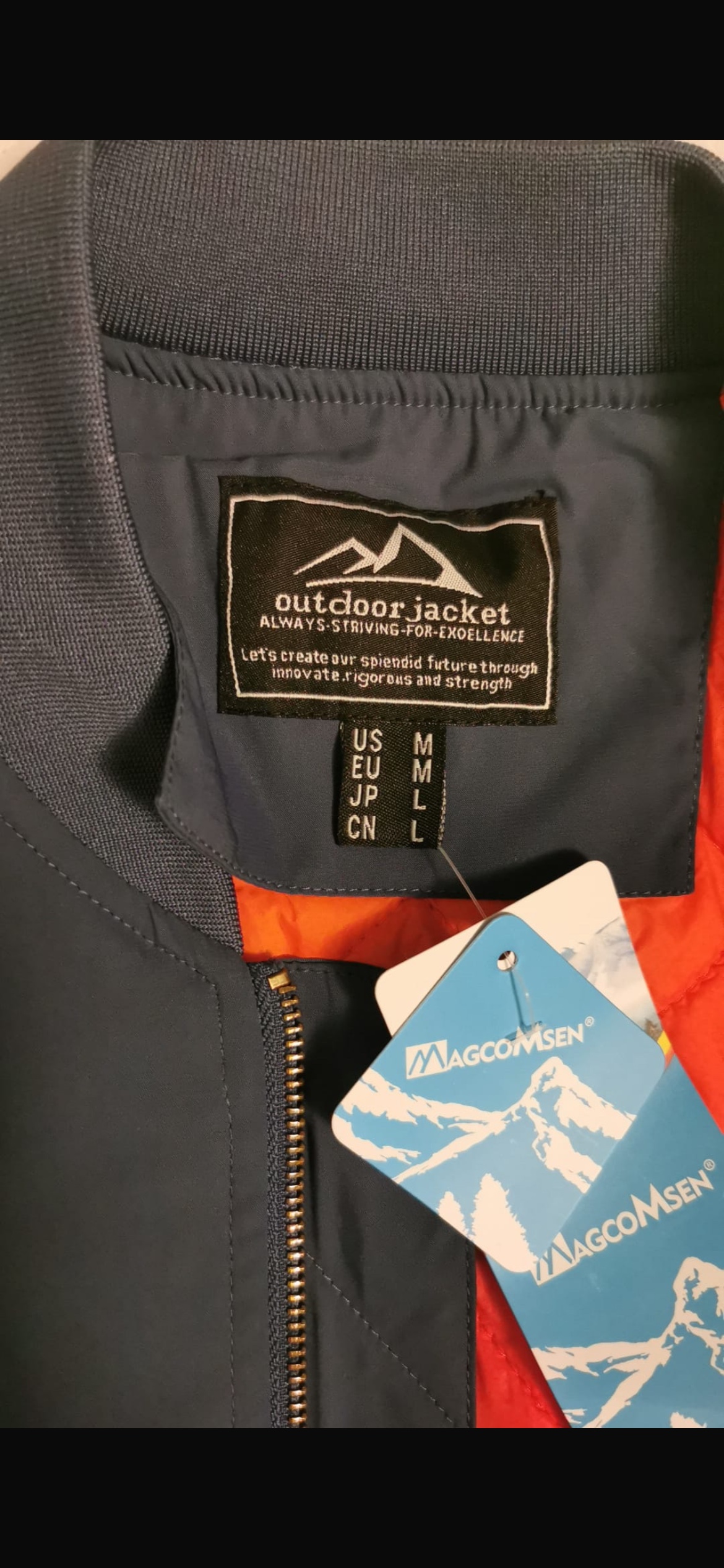 NEW! MagcoMsen Blue Bomber Jacket with Pockets - photo 4