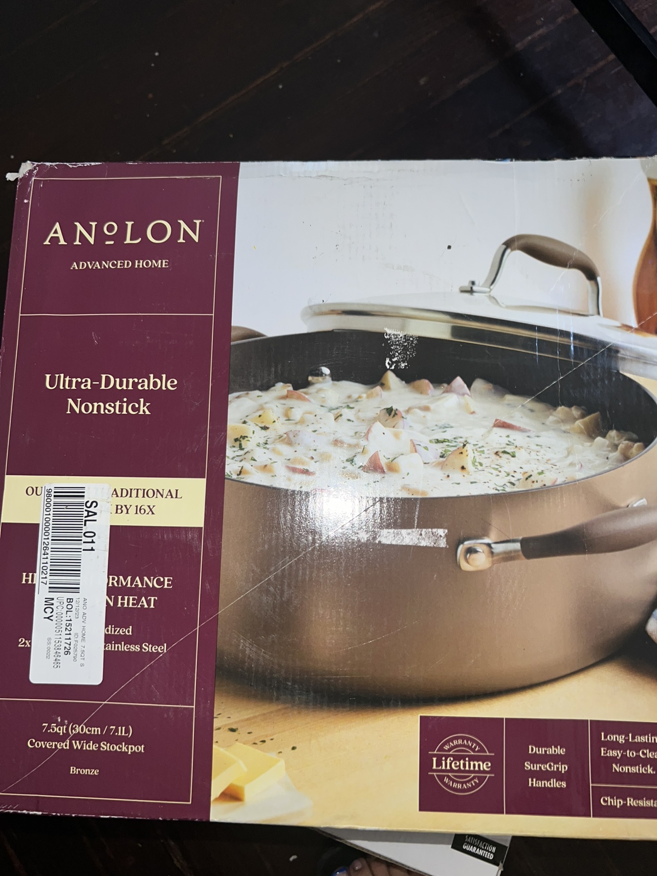 Anolon Advanced Home 7.5qt Covered Wide Stockpot