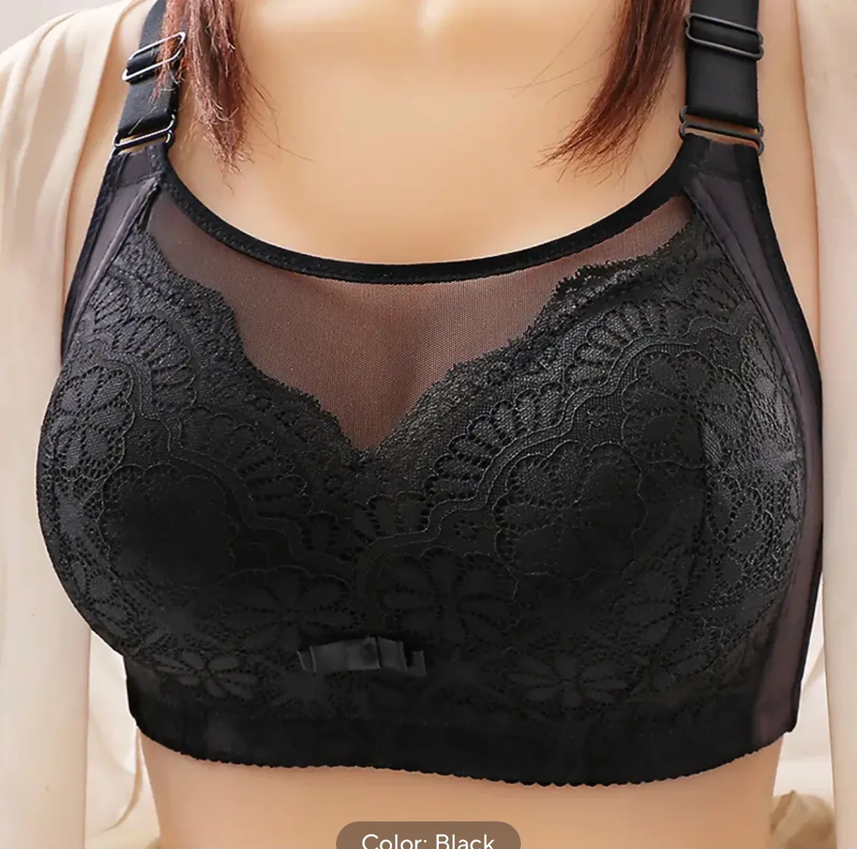 2024 New Women's Bra Big Size Sexy Lace Smocking Lingerie thumbnail