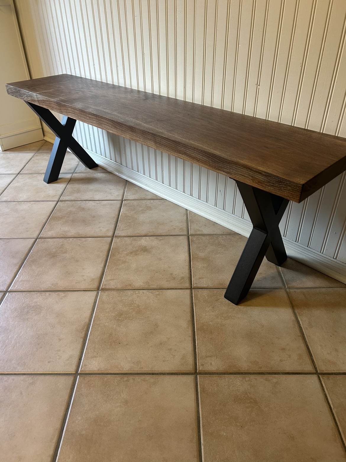 Black Walnut live edge bench