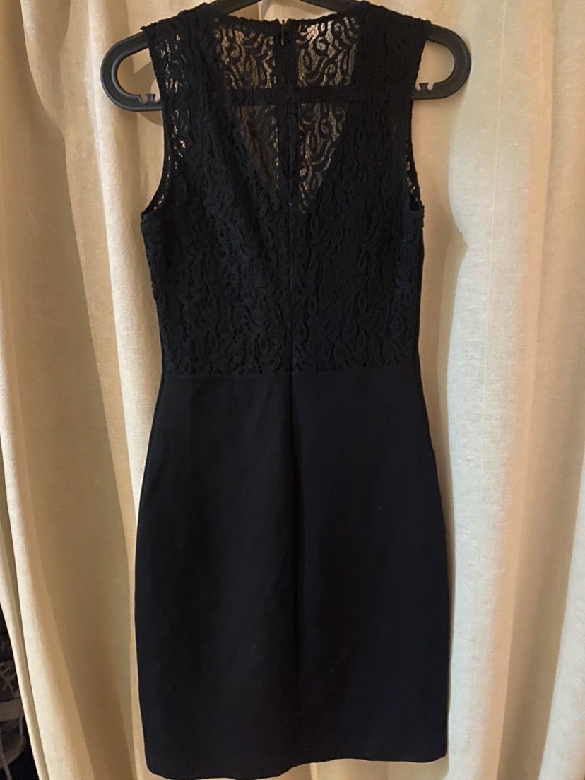 Black V neck Lace back Dress - photo 2