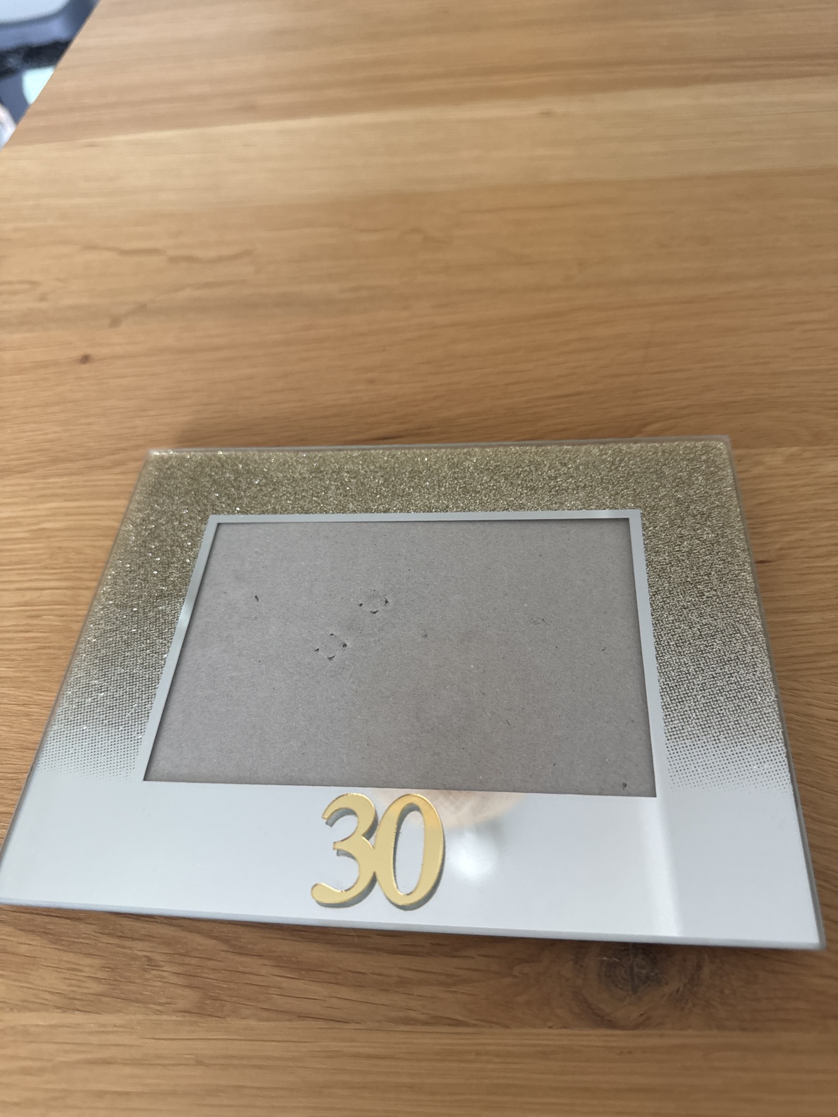 Gold Glitter 30th Birthday Photo Frame