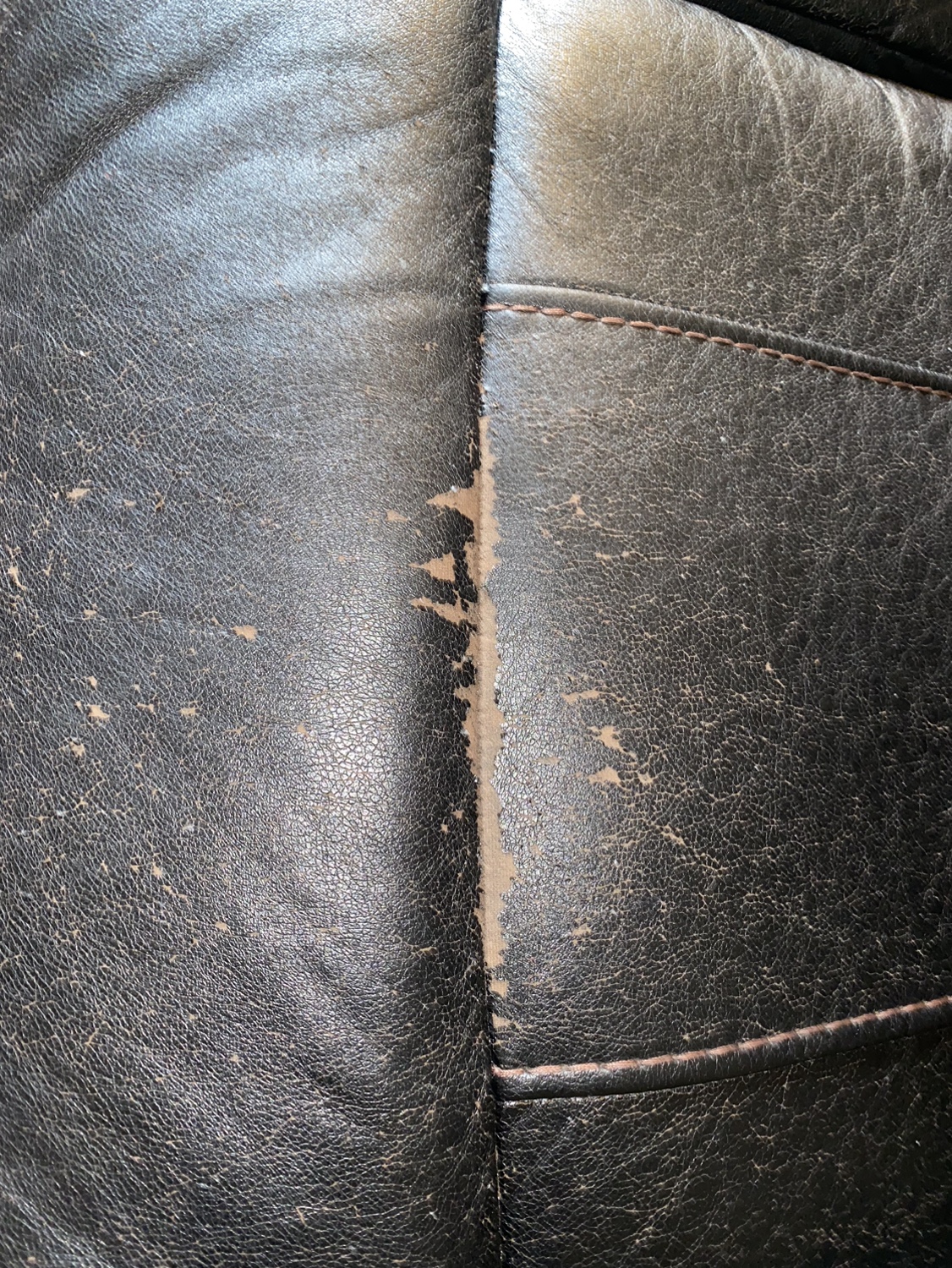 Black Leather Recliner Sofa - photo 4