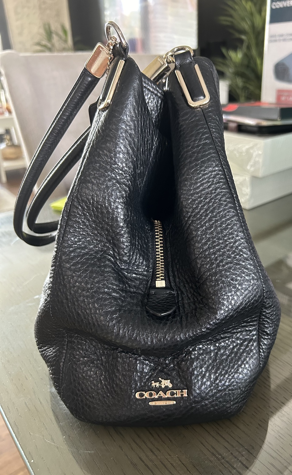 “Coach” Leather Hobo Bag