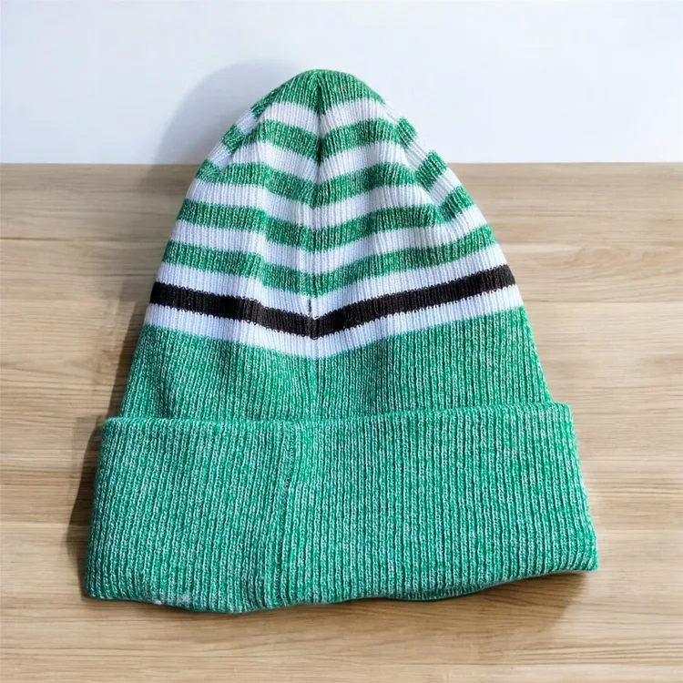 NBA Boston Celtics New Era Green White Black Beanie Toque Stripe image indicator(2)