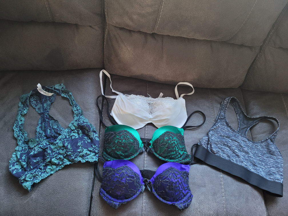 Victoria's Secret and Free People bras