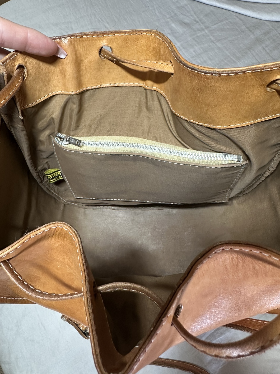 Leather Bucket Bag - photo 4
