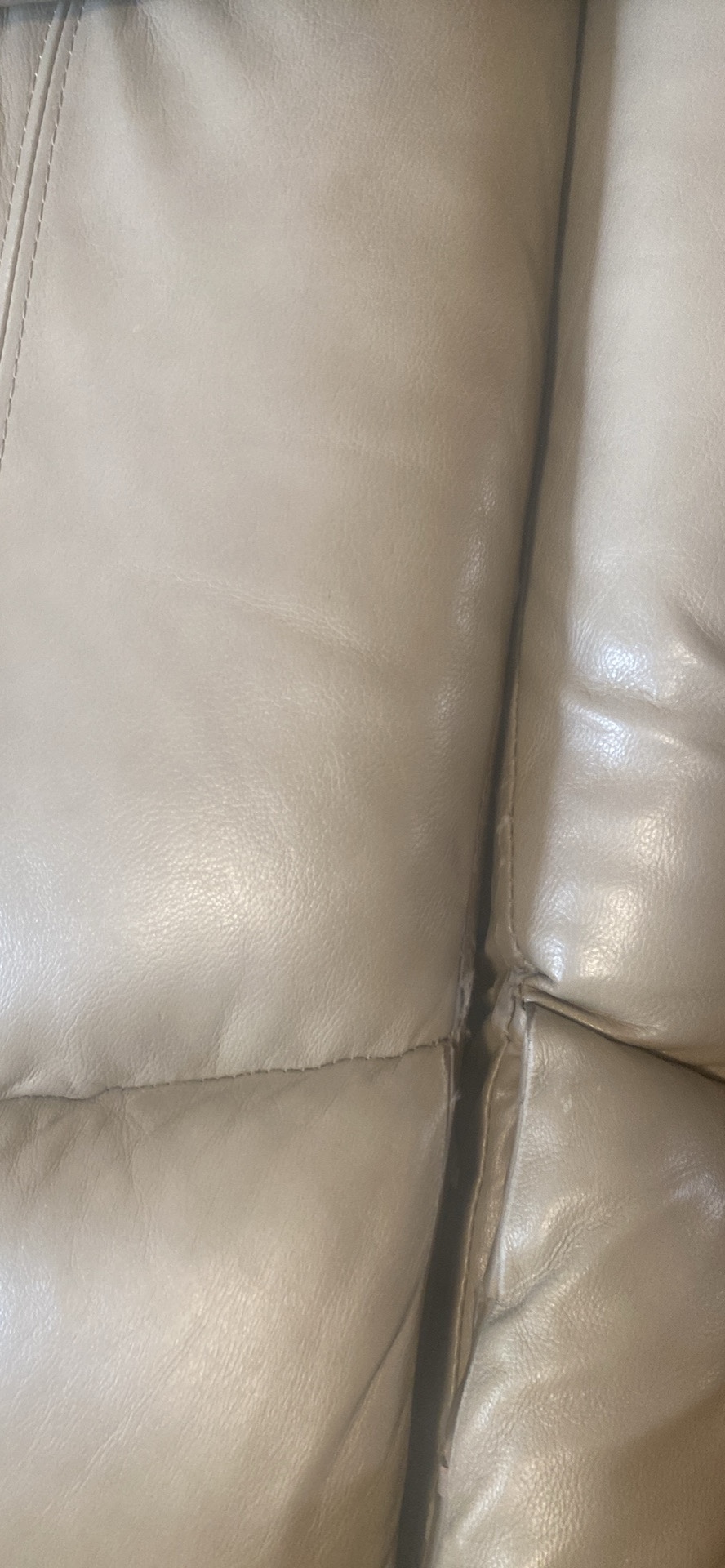 Leather Love Seat & sofa beige colour - photo 2