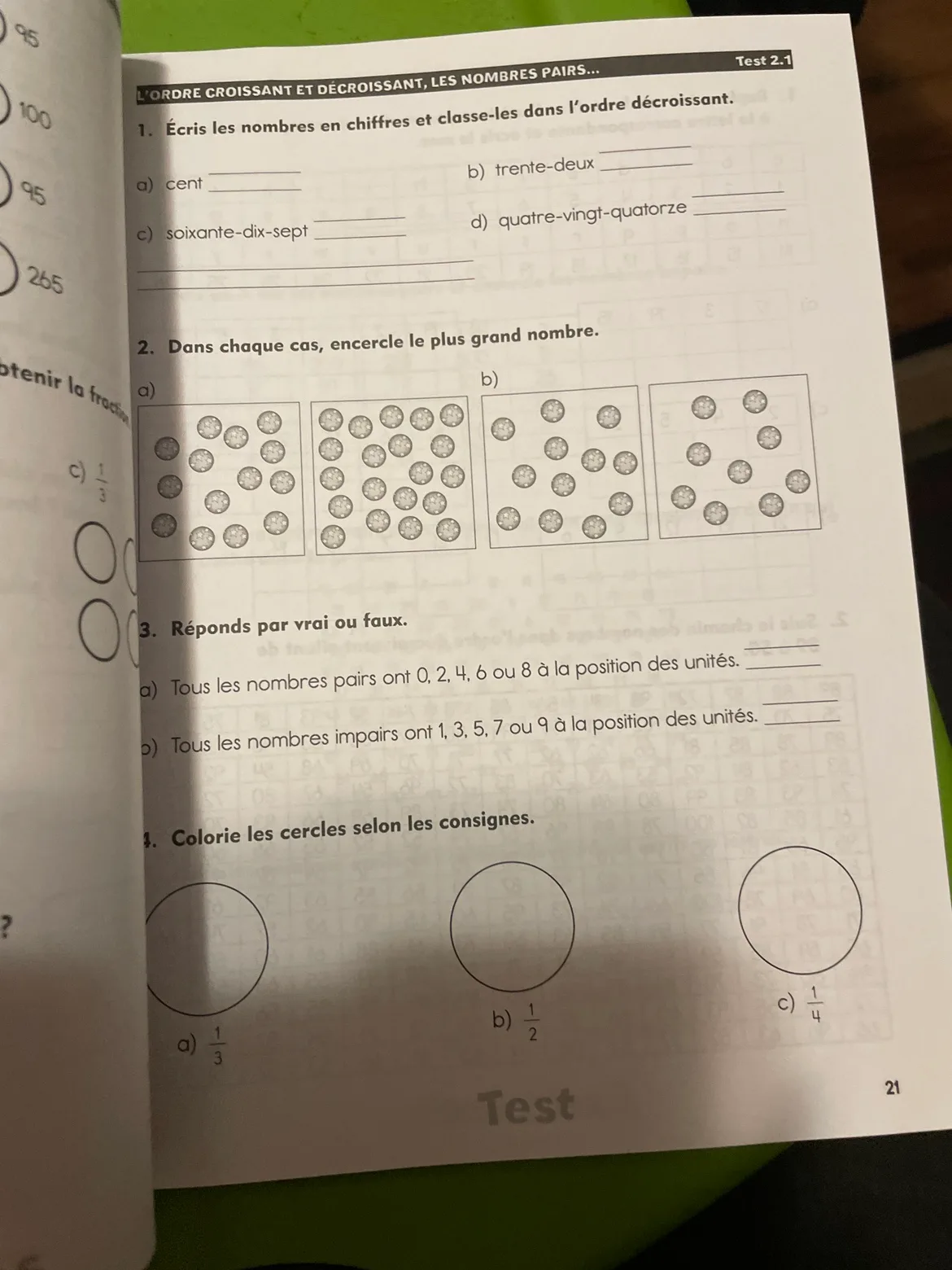 30 Tests.  grade 2 Math in French image indicator(5)