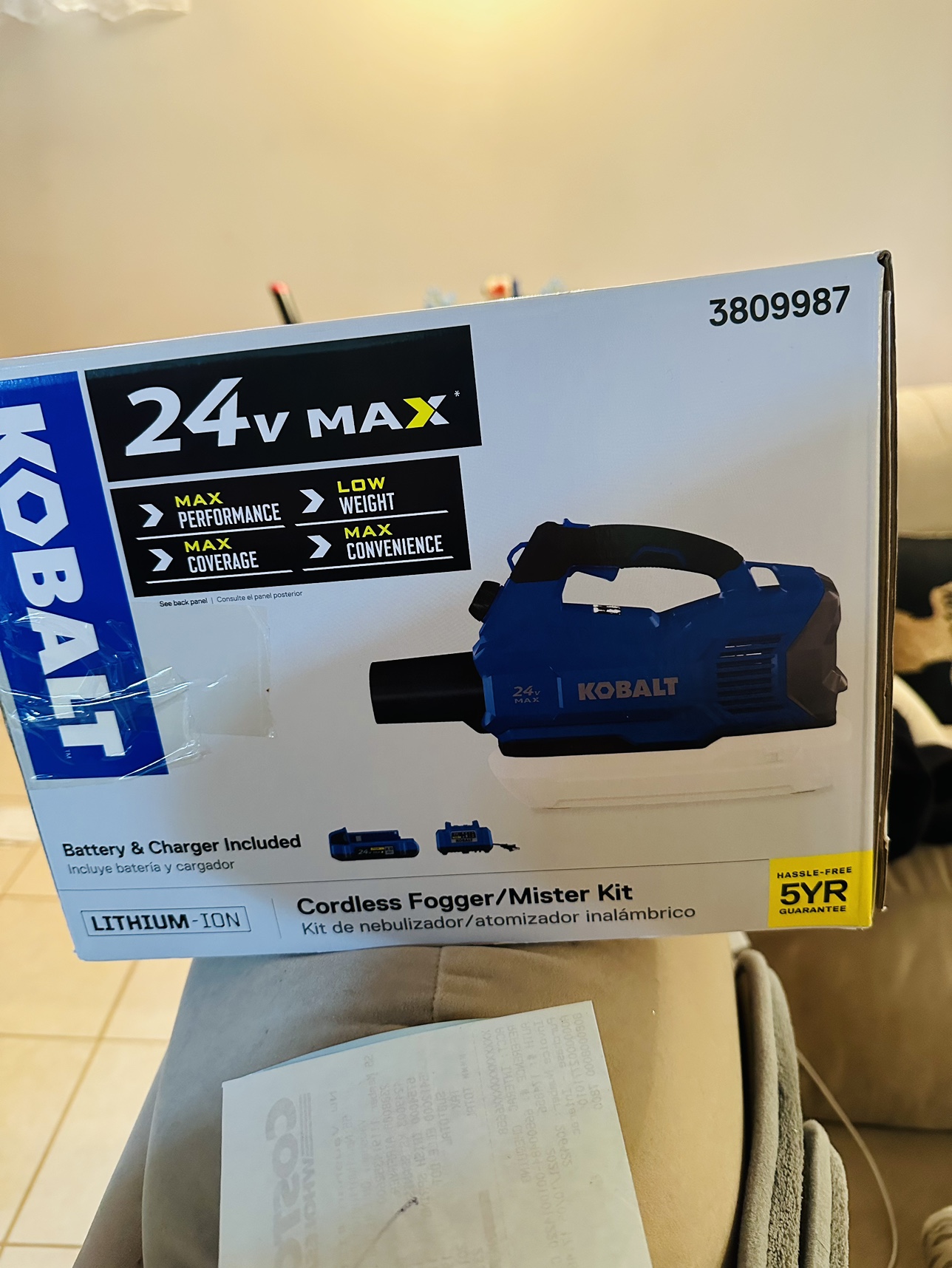 Kobalt 24V Max Cordless Fogger/Mister Kit