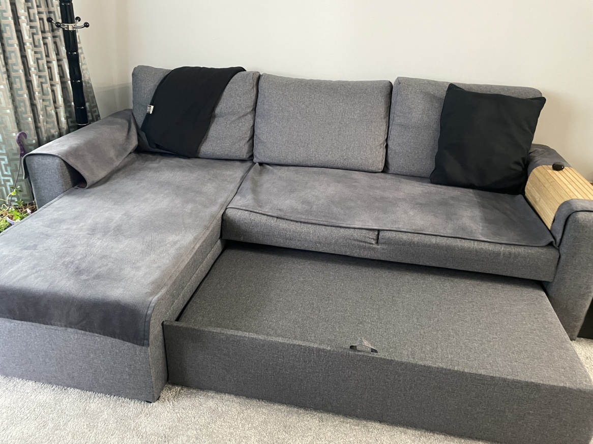 Grey Sectional Sofa Bed - photo 2